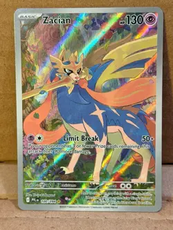 Pokemon Zacian 100/094 Me02 Phantasmal Flames Holo Illustration Rare - Image 1