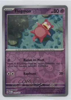 Slowpoke German Reverse Foil Pokemon Scarlet & Violet 151 MEW #079 - Image 1