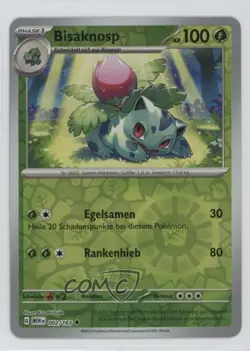 Ivysaur German Reverse Foil Pokemon Scarlet & Violet 151 MEW #002 - Image 1