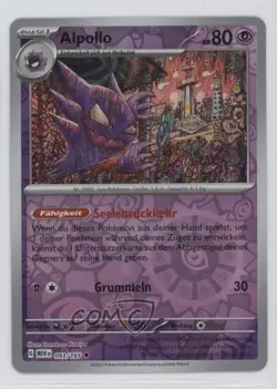 Haunter German Reverse Foil Pokemon Scarlet & Violet 151 MEW #093 - Image 1
