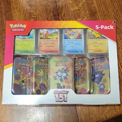 Pokemon Scarlet & Violet 151 Mini Tin 5-Pack Box - Image 1