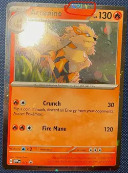 Pokemon TCG Arcanine SVP011 Black Star Promo Cosmo Holo BLEED 2 HD GALAXY SWIRLS - Image 1