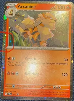 Pokemon TCG Arcanine SVP011 Black Star Promo Cosmo Holo BLEED 2 HD GALAXY SWIRLS - Image 2