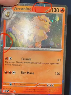 Pokemon TCG Arcanine SVP011 Black Star Promo Cosmo Holo BLEED 2 HD GALAXY SWIRLS - Image 3