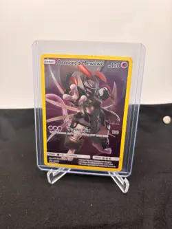2019 Pokemon Sun Moon Armored Mewtwo Promo SM228 Damaged - Image 1