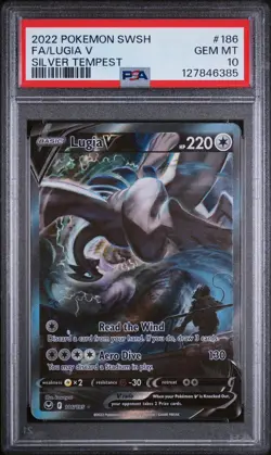 Pokemon Lugia V Silver Tempest Full Alt Art #186 PSA 10 Gem Mint - Image 1