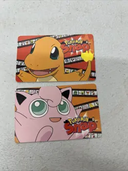 Pokemon Snap Blockbuster Video Smart Card Set of 2 Vintage 1999 Pikachu Bulbasau - Image 1