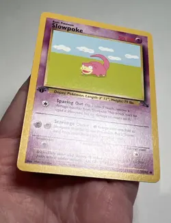 LP+ Slowpoke 55/62 1st Edition Fossil AUTHENTIC Pokemon Card - Image 3