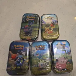 Pokemon TCG Ascended Heroes Mini Tins Set of 5 Complete Sealed In Hand - Image 1