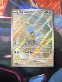 Pokemon TCG - Squirtle 170/165 Illustration Rare Sv: Scarlet & Violet 151 Holo - Image 1