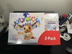 Pokemon TCG Prismatic Evolutions ETB Elite Trainer Box and Booster Bundle Costco - Image 1