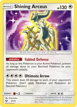 Holofoil - Shining Arceus - 57/73 / NM / English Pokemon TCG - Image 1