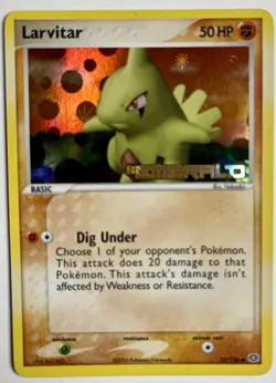 Pokemon TCG Larvitar Holo 52/106 EX Emerald Holo Stamped Near Mint - Image 1