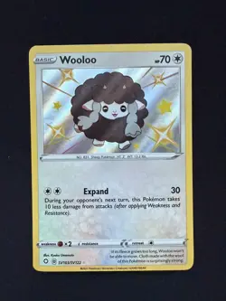 Wooloo | SV103/SV122 | Rare Shiny Shining Fates Shiny Vault | Pokemon | NM - Image 1