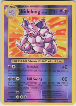Nidoking Reverse Holo 45/108 XY - Evolutions Pokemon - Image 1