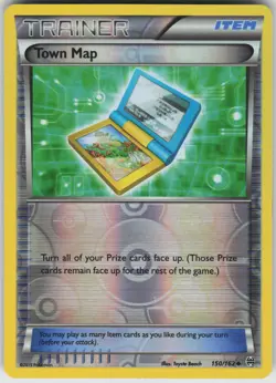 Town Map Reverse Holo Uncommon XY - BREAKthrough 150/162 Pokemon - Image 1