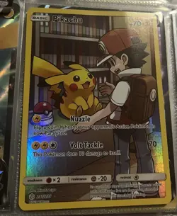 Pokemon Pikachu 241/236 Sm-Cosmic Eclipse Secret Rare Holo Volt Tackle 70 HP - Image 1