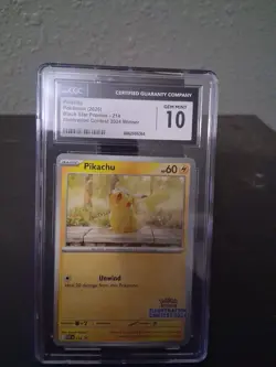 Pokemon Pikachu 2024 Illustration Contest Promo SVP214 CGC 10 Gem Mint - Image 1