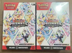 Pokemon TCG Prismatic Evolutions Booster Bundle Lot of 2 - NEW/FACTORY SEALED - Image 1