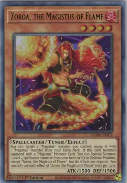Zoroa, the Magistus of Flame NM #2 1st GEIM Genesis Impact Yugioh - Image 1