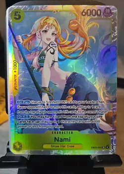One Piece CCG Nami EB03-053 EB Holo Character Card 6000 Power - Image 1