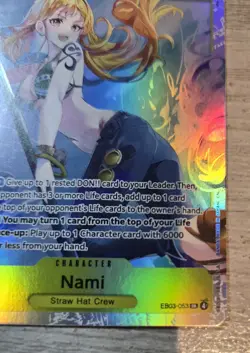 One Piece CCG Nami EB03-053 EB Holo Character Card 6000 Power - Image 3