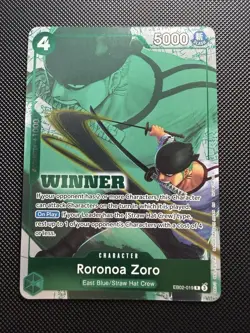 One Piece CCG Zoro EB02-019 WINNER Promo English NM Foil - Image 1