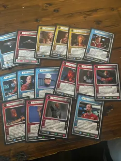 Star Trek CCG 1E TMP Lot of 16 Character/Ship Cards NEVER PLAYED - Image 1