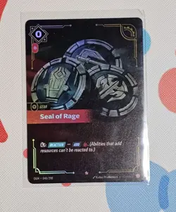 Riftbound TCG League Of Legends Origins Epic Seal of Rage 040/298 NM Card - Image 1