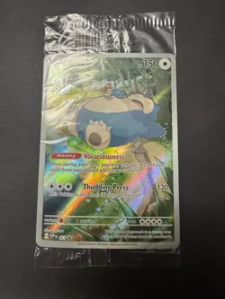 Pokemon TCG Snorlax 051 SV Scarlet & Violet Black Star Promo Holo Card Sealed - Image 3
