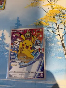 Pokemon Pikachu Card 016/S-p KFC Promo Full Art Indonesian - Image 1