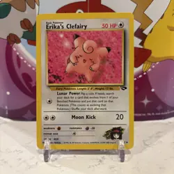 💥 Erika's Clefairy # 40/132 Pokemon 2000 Gym Challenge Set Vintage Card WOTC - Image 1