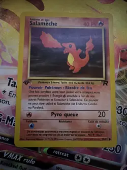 Pokemon Card - 1st Edition French Charmander Salameche 50/82 Team Rocket LP - Image 1