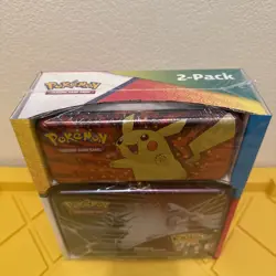 NEW IN PACK -Pokemon Pencil Case/Treasure Chest 2 Tin Set - 7 packs, 3 Holograms - Image 2