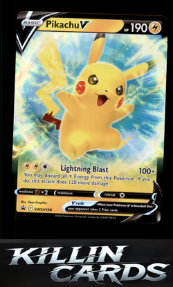Pikachu V - SWSH198 SWSH198 Pokemon Promo SWSH: Sword & Shield Promo Cards Card - Image 1