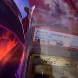 PSA 7 2000 Pokemon P.M. Japanese NEO 2 Charizard #006 Promo Reverse Foil - Image 3