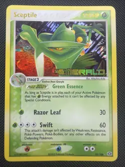 Pokemon TCG Sceptile EX Emerald Reverse Holo / Stamped 10/106 Stamp - Image 1