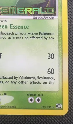 Pokemon TCG Sceptile EX Emerald Reverse Holo / Stamped 10/106 Stamp - Image 5