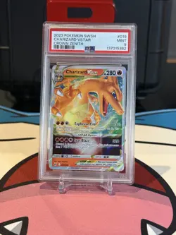 PSA 9 Charizard VSTAR 019/159 – Crown Zenith – Pokemon TCG Holo - Image 1