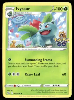 2022 Sword & Shield - Pokemon GO Ivysaur Stage 1/Uncommon #2 - Image 1