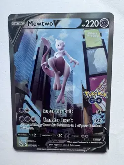 Mewtwo V (Alternate Full Art) 072/078 Pokemon GO Holo - Image 2