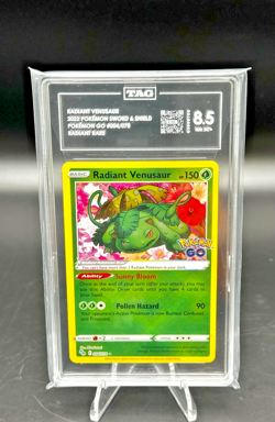 #4 Radiant Venusaur 2022 S&S Pokemon Go Radiant Rare - TAG 8.5 - Image 1