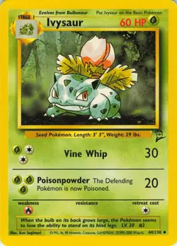 Ivysaur - 44/130 Base Set 2 - Pokemon TCG - 2000 - Image 1