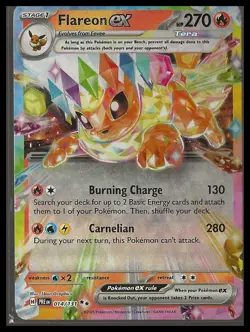Pokemon TCG Flareon ex 014/131 SV: Prismatic Evolutions Holo NM/M - Image 1