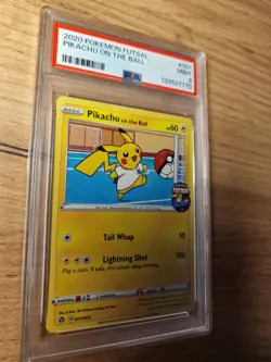 Pikachu On the Ball PSA 9 Pokemon Futsal 2020 - Image 3