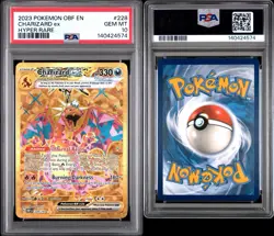 2023 POKEMON OBF EN-OBSIDIAN FLAMES HYPER RARE #228 CHARIZARD EX PSA 10 - Image 3