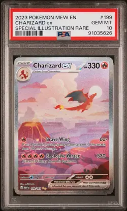 2023 POKEMON MEW EN-151 #199 CHARIZARD EX SPECIAL ILLUSTRATION RARE PSA 10 - Image 1