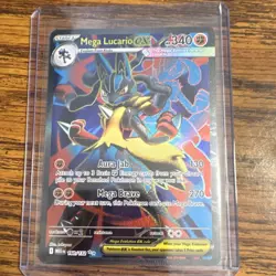 The Pokemon Company Mega Lucario EX Ultra Rare Me01: Mega Evolution Holo 160/132 - Image 1