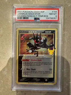 Greninja Gold Star SWSH144 Pokemon Celebrations PSA 8 - Pokemon TCG - Image 1