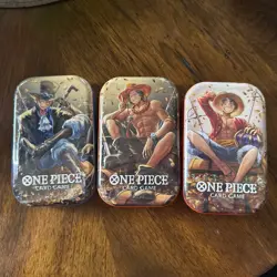 One Piece TCG Tin Pack Set Vol. 2 (TS-02, OP13) New Factory Sealed Set Of 3 - Image 1